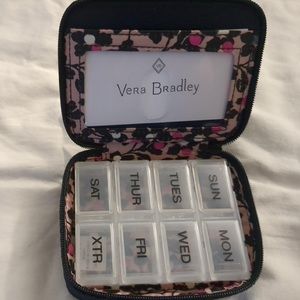 Vera Bradley denim covered zip pillbox NWOT